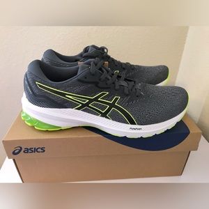 ASICS GT-1000 11 Men's Running Shoes Size 14 Sheet Rock Gray Green Black